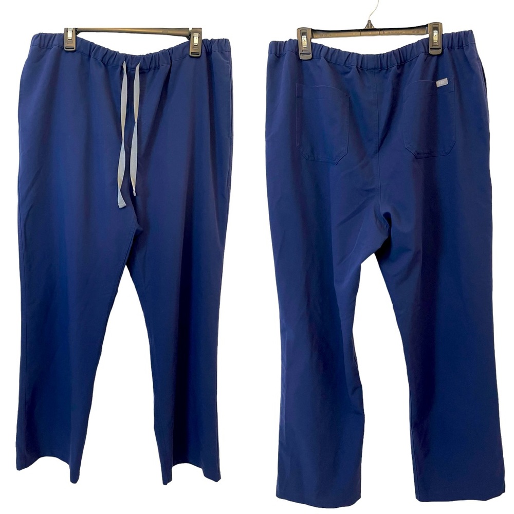 FIGS Men Scrub Pants Drawstring With SIDE & Back Pockets Size XXL Navy Blue